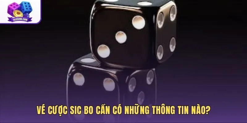 Các trường thông tin trên phiếu xác nhận một phiên Sic Bo